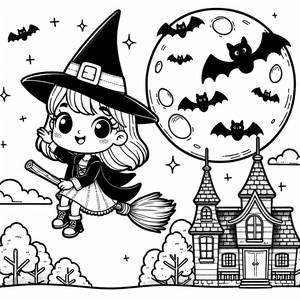 Freundliche Hexe Malvorlage