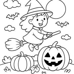 Freundliche Hexe Malvorlage