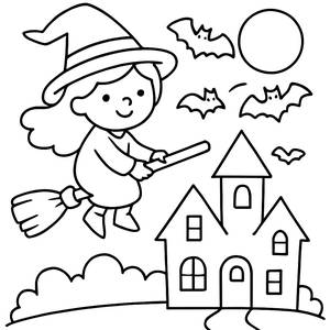 Page à Colorier de la Sorcière Amicale