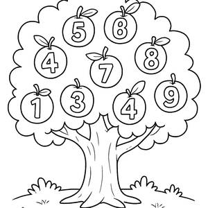Pagina da Colorare Numeri Fruitosi