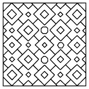 Pagina da Colorare con Divertenti Pattern Geometrici