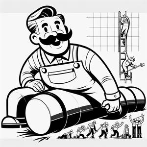 Malvorlage von Luigi, der Rutschend durch ein Grünen Rohr