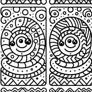 Page à Colorier de Motif Spiralé Amusant