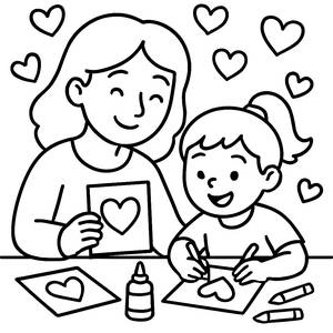 Heartwarming Mother's Day Coloring Page