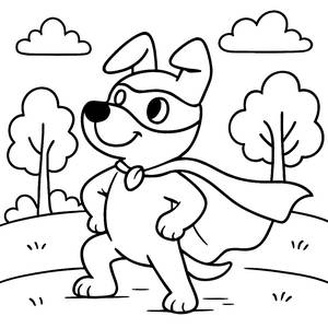 Heroic Dog Coloring Page