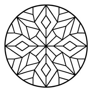 Página para Colorear de Intrincados Triángulos y Diamantes Geométricos