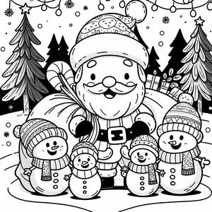 Jolly Santa Claus Coloring Page