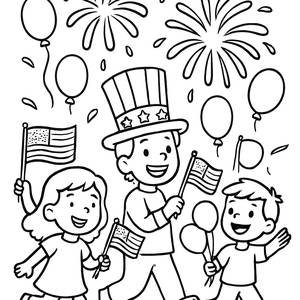 Fröhliche Parade Ausmalbild