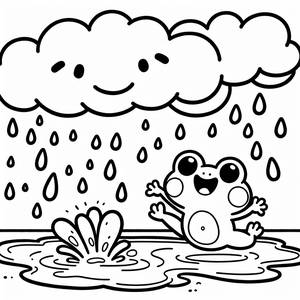 Pagina da Colorare della Rana Saltante