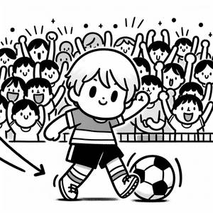 Frappez! Page à Colorier de Football Amusante