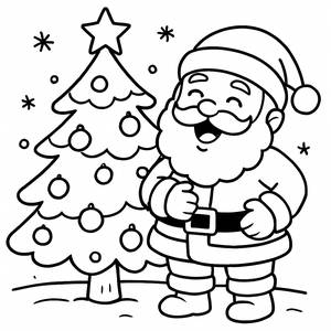 Lachender Weihnachtsmann Malvorlage