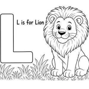 L de Leão - Desenho para colorir