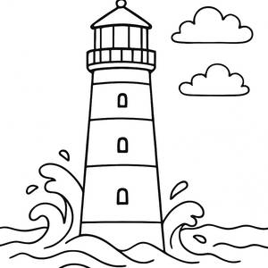 Lighthouse Coloring Page - Illuminate Your Imagination!