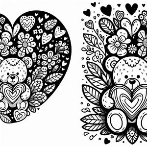 Loveable Teddy Bear Coloring Page