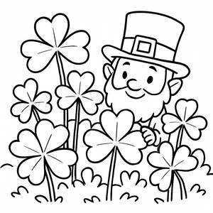 Página para Colorir: Leprechaun Sortudo