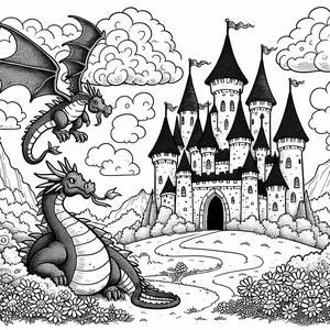 Pagina da Colorare Castello Magico