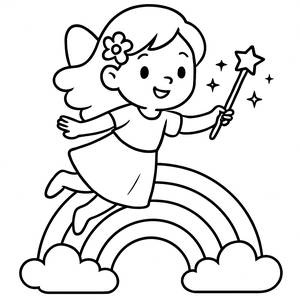 Magical Fairy Coloring Page