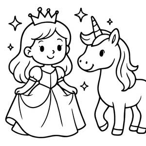 Magical Princess Coloring Page