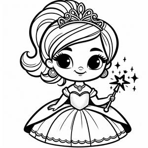 Page à Colorier de Princesse Magique