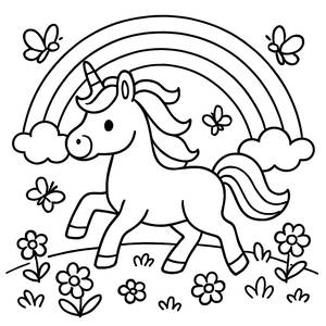Magische Einhorn Ausmalbild