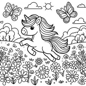 Magische Einhorn Ausmalbild