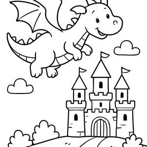 Majestic Castle Coloring Page