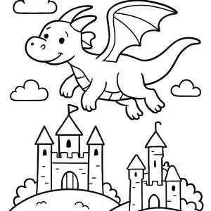 Majestic Castle Coloring Page