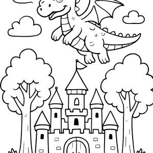 Página para Colorear de un Castillo Majestuoso