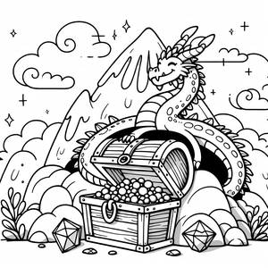 Pagina da Colorare: Drago Maestoso