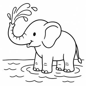 Pagina da Colorare dell'Elefante Maestoso