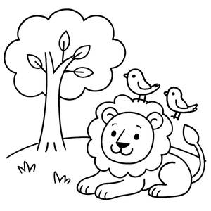 Majestätische Löwen Ausmalbild