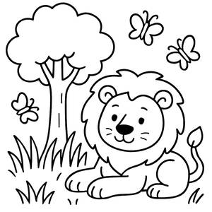 Majestic Lion Coloring Page