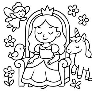 Majestätische Prinzessin Malvorlage
