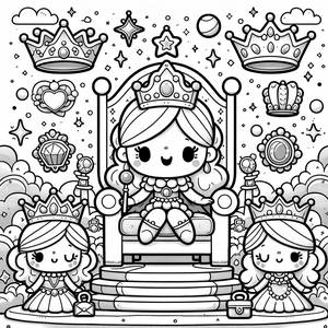 Pagina da Colorare della Regina Maestosa