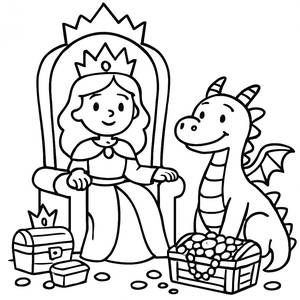 Majestätische Königin Malvorlage