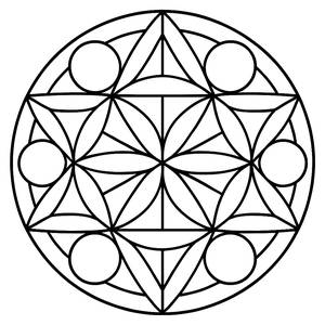 Fesselnde Geometrische Muster Malvorlage