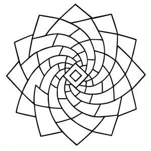 Página para Colorear de Patrón Espiral Hipnotizante