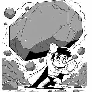 Page à Colorier de Super-héros Puissant