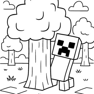 Minecraft Creeper Coloring Page