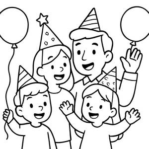 Malvorlage für den Neujahrs-Countdown