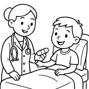 Nurse to the Rescue Coloring Page