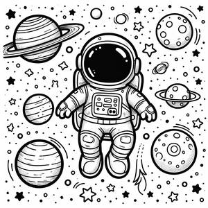 Вне Этого Мира: Бесплатная Раскраска Астронавта