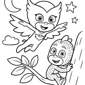 Owlette Fliegende Malvorlage