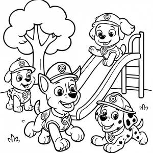 Paw Patrol Malvorlage: Spaß im Park!