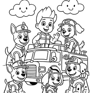 Paw Patrol Welpen Malvorlage: Spaß bei der Rettungsmission!