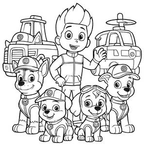Paw Patrol Team Malvorlage