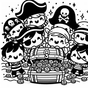 Piraten Schatzkiste Malvorlage