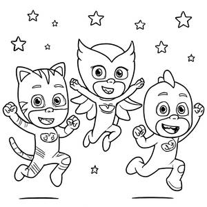 Рисунок для Раскраски Супергероев PJ Masks