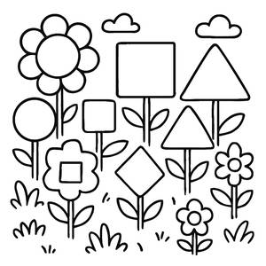 Verspielte Gartenformen Malvorlage