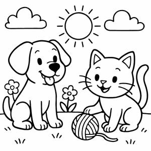 Spielerische Freunde Ausmalbild